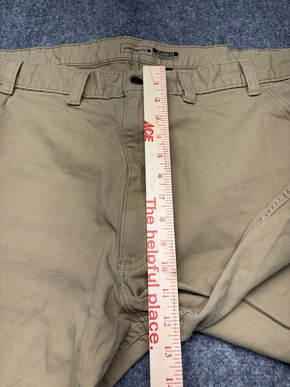 Carhartt Pants Men's 48x30 tan Relaxed Fit Canvas Rugged Utility Work Wear EUC - Picture 3 of 12